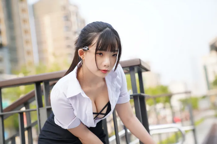 [Mzsock] NO.078 Chen Jialin OL short skirt high heels beautiful legs outdoor shot street photography#[100P]-52